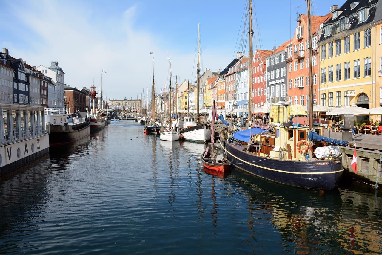 Colourful houses and boats along Nyhavn in Copenhagen, home to many Danish IPTV viewers