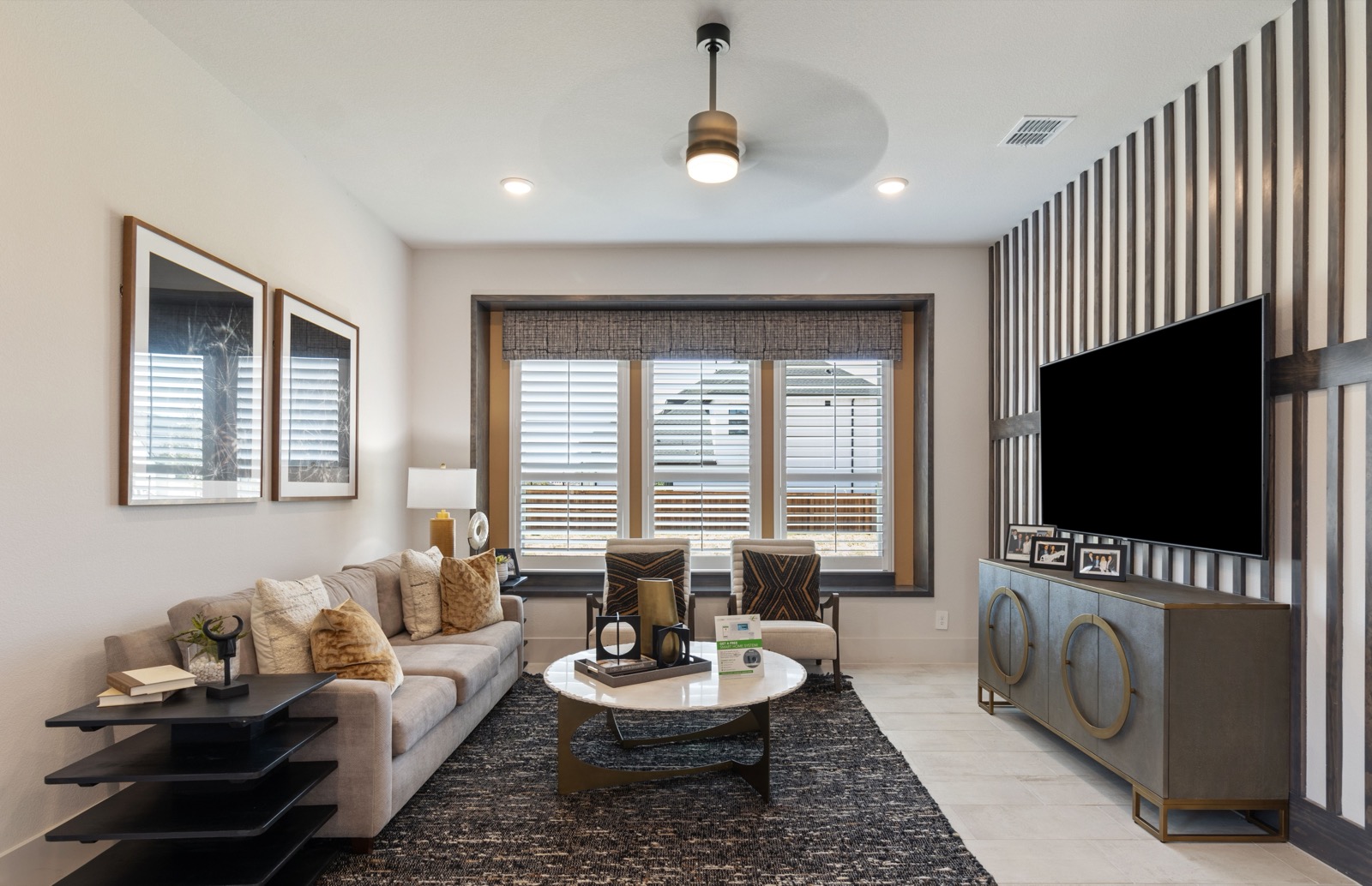 Living room TV setup showing how a clean Firestick configuration reduces IPTV buffering